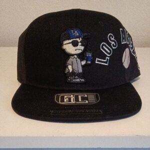 Black Los Angeles Embroidered Hat